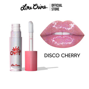 Lime Crime Wet Cherry Lip Gloss สี Disco Cherry (Rainbow Iridescent) ไลม์ คราม ลิปกลอส