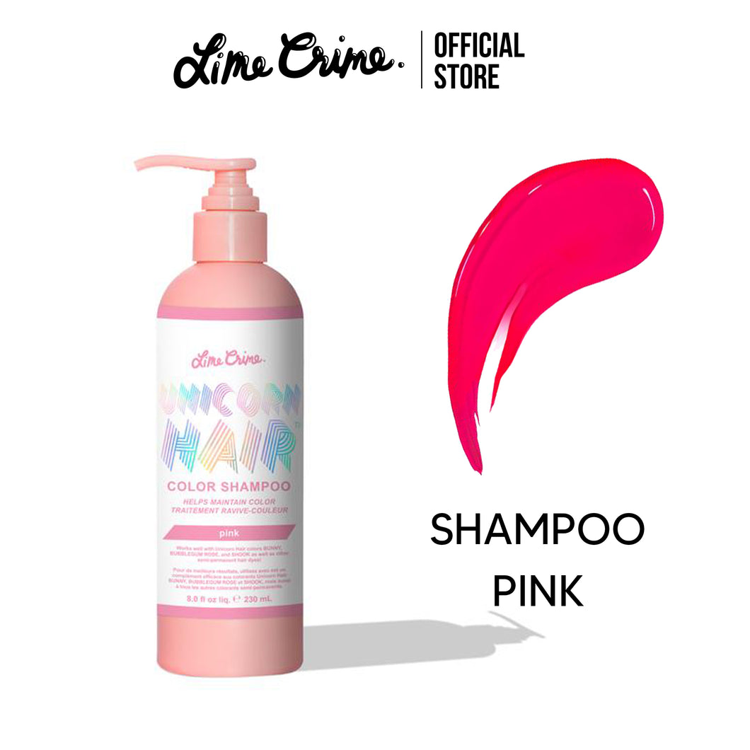 แชมพูสำหรับผมทำสี Lime Crime Unicorn Hair Color Shampoo สี Pink