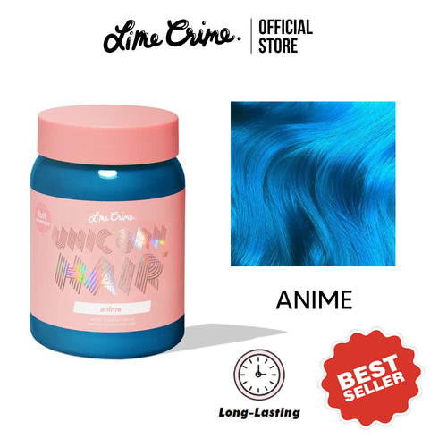 Lime Crime Unicorn Hair สี Anime (Candy Blue) รุ่น Full Coverage ไลม์ คราม ครีมย้อมสีผม