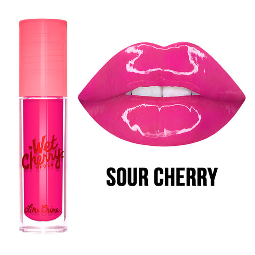 Lime Crime Wet Cherry Lip Gloss สี Sour Cherry (Hot Pink) ไลม์ คราม ลิปกลอส