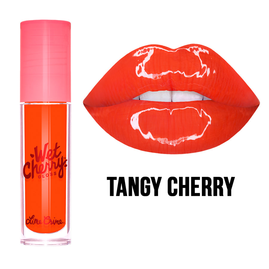 Lime Crime Wet Cherry Lip Gloss สี Tangy Cherry (Blazing Orange) ไลม์ คราม ลิปกลอส