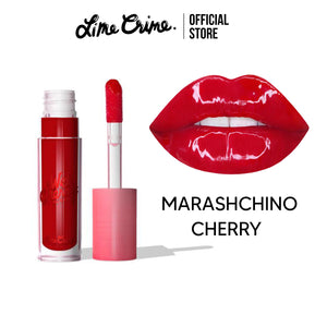 Lime Crime Wet Cherry Lip Gloss สี Maraschino Cherry (Cherry Red) ไลม์ คราม ลิปกลอส